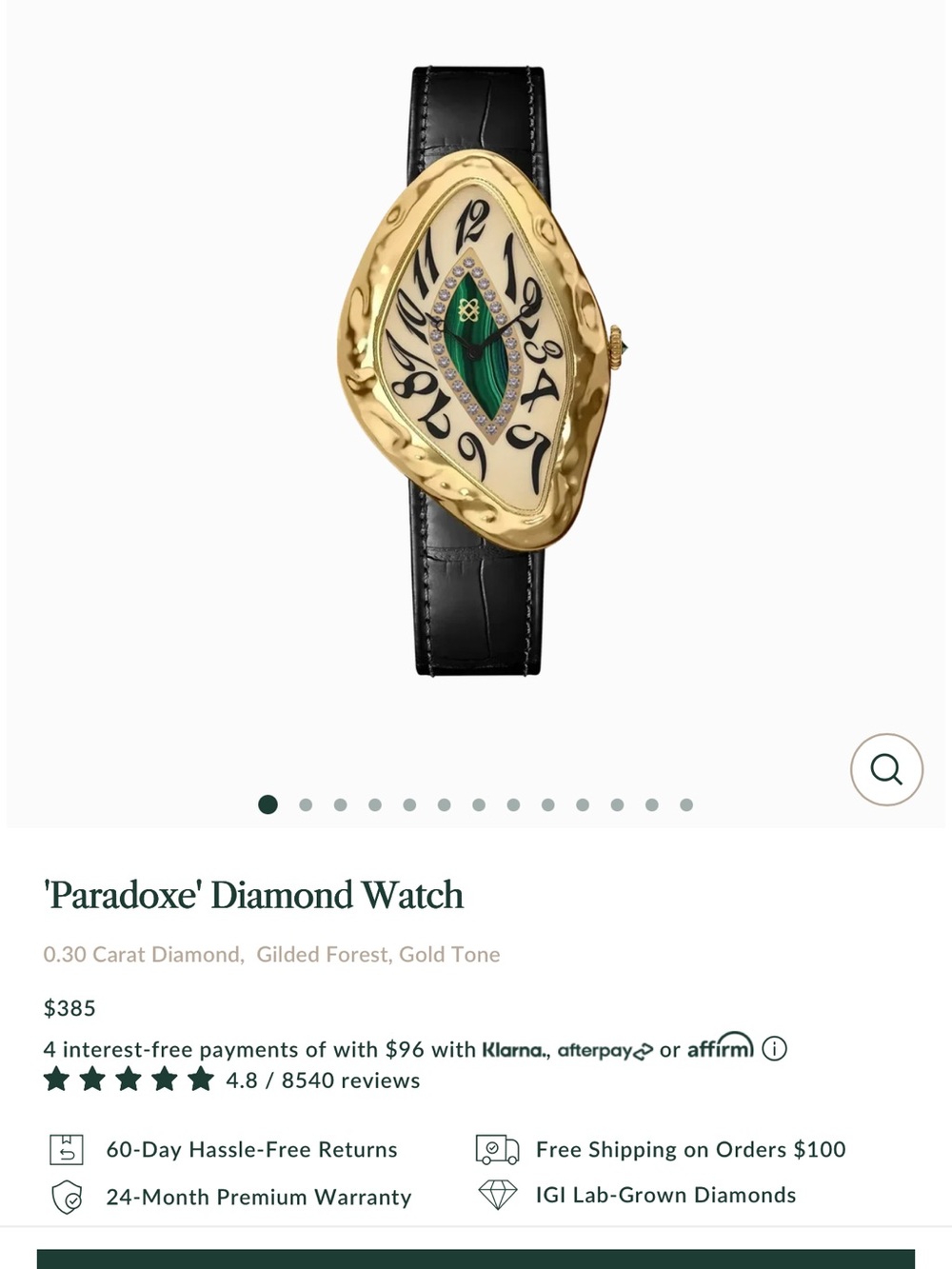 Pascal Paradox Diamond Watch - Picture 5 of 6